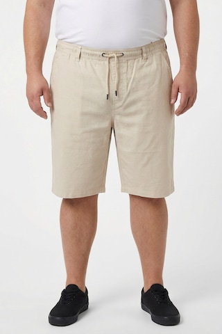 Men Plus Regular Broek in Beige