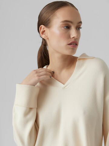 VERO MODA Pullover 'GOLD NEEDLE' in Beige