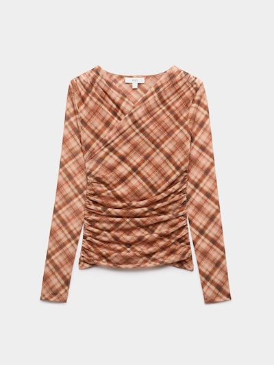 Camicia da donna Marks & Spencer di colore marrone / arancione chiaro, Visualizzazione prodotti