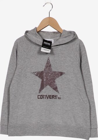 CONVERSE Sweatshirt & Zip-Up Hoodie in S in Grey: front