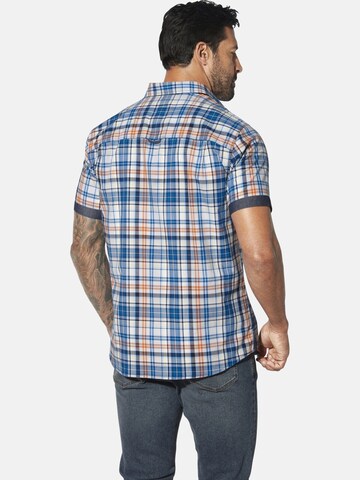 Jan Vanderstorm Comfort fit Button Up Shirt ' Wikthor ' in Blue