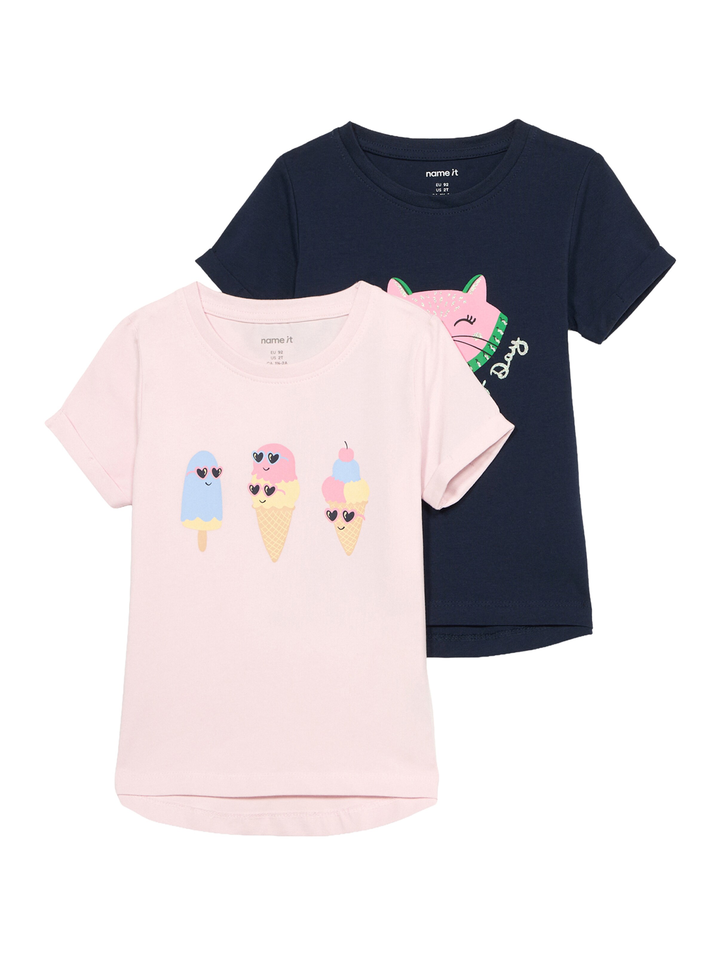 NAME IT Tričko 'NMFVIX' - námornícka modrá / svetlomodrá / svetložltá / púdrová, Produkt