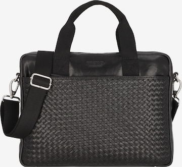 mano Document Bag in Black: front