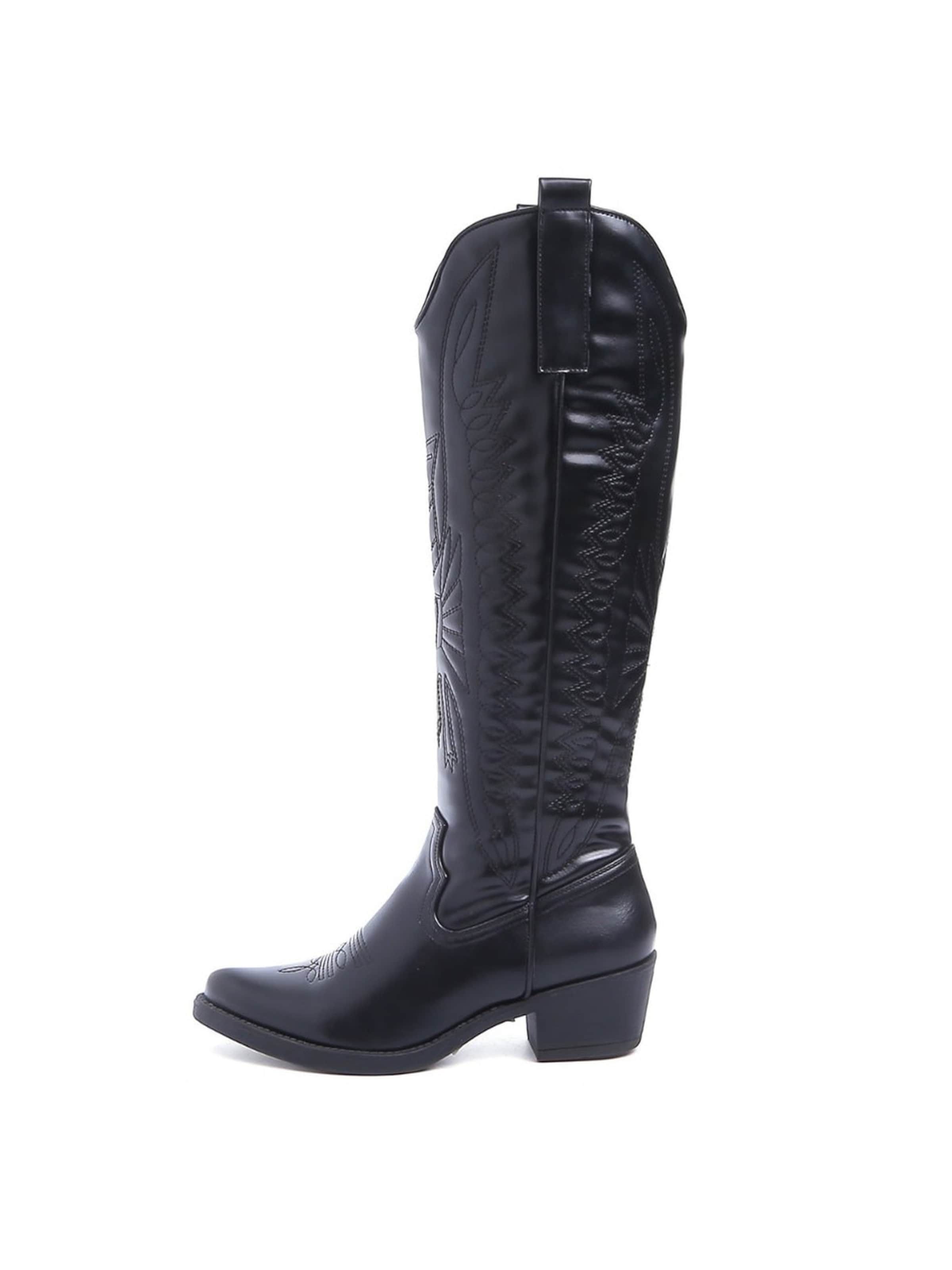 Bottes de cowboy Smile Favorites en noir : devant