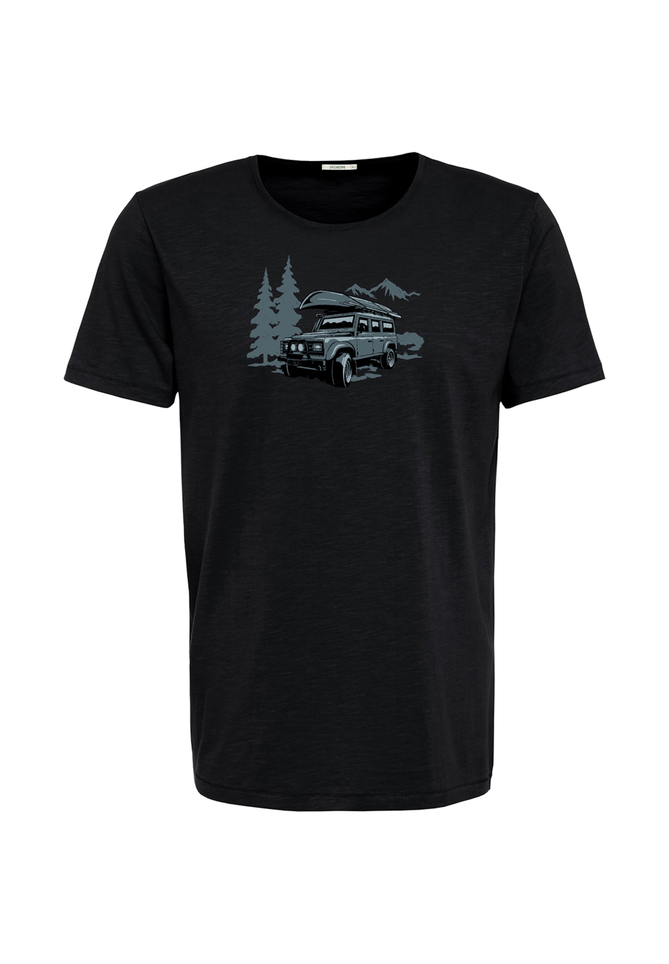 GREENBOMB Shirt 'Nature Getaway' in Black: front