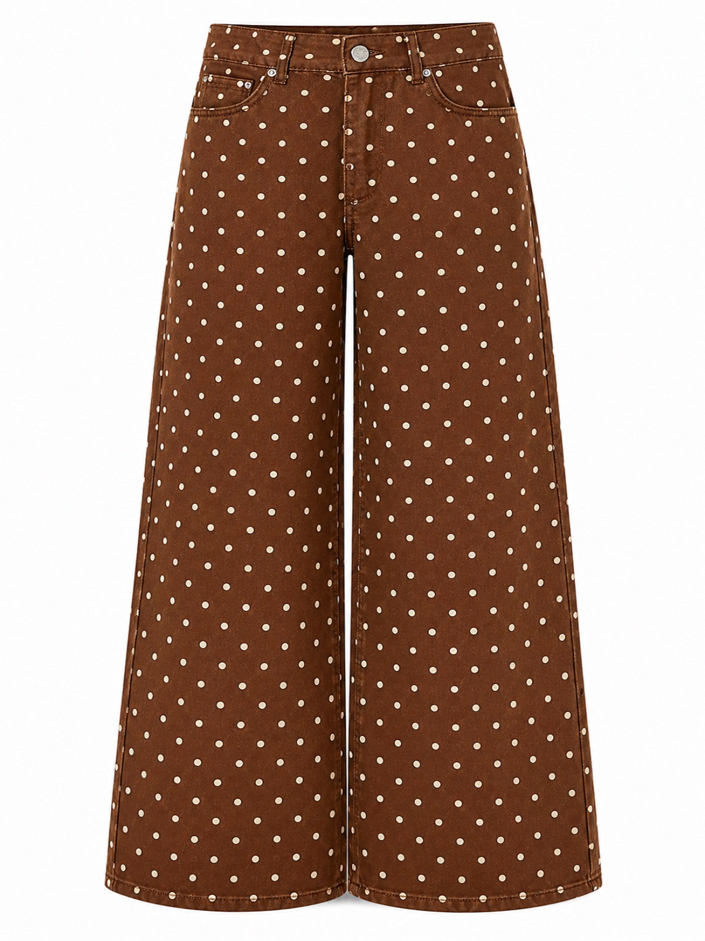 Baggy Jean 'POLKA BAGGY LOW RISE JEANS' IT'S BASIC en marron : devant