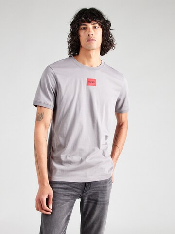 HUGO Shirt 'Diragolino212' in Grijs: voorkant