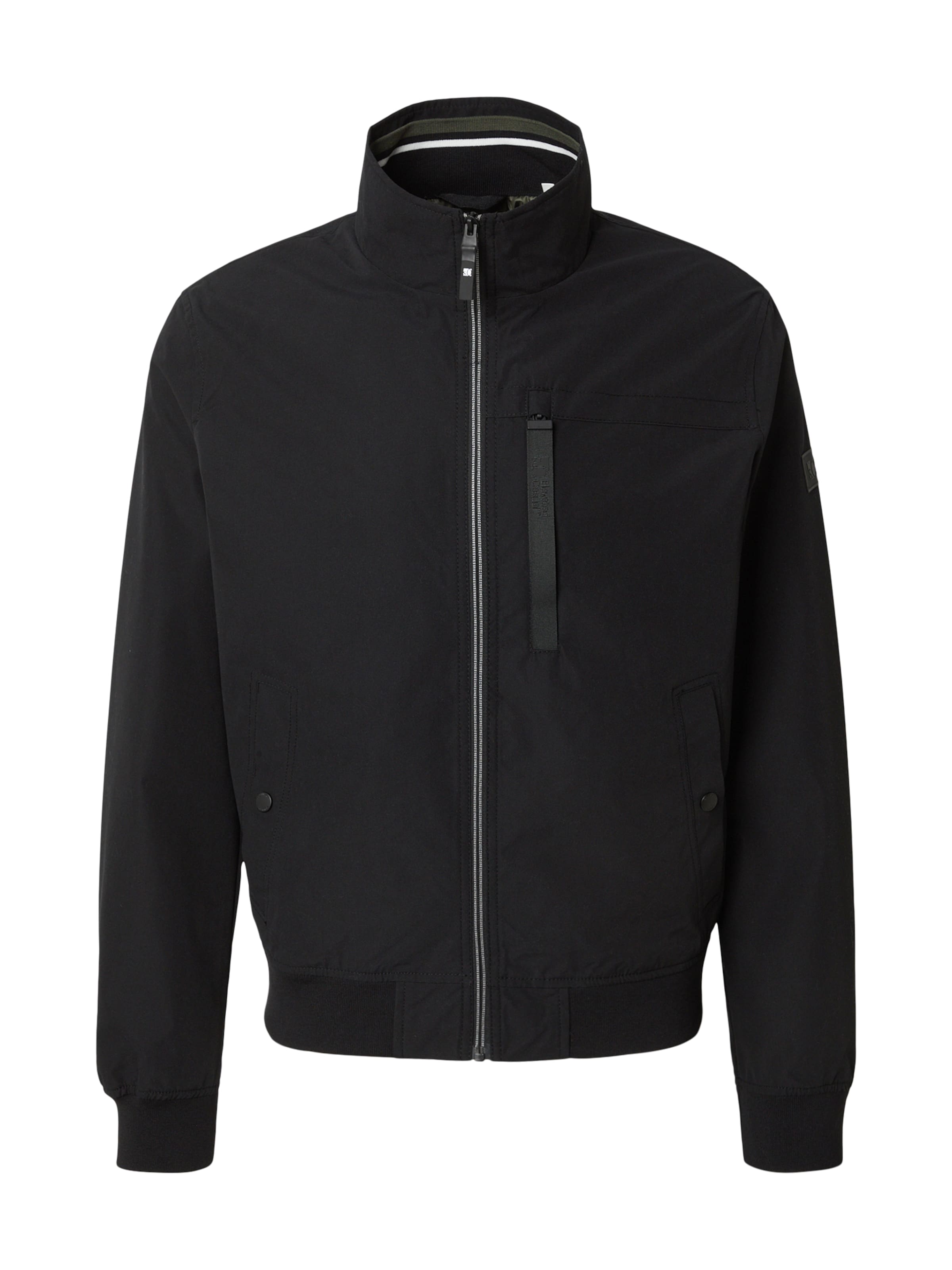 Geacă de primăvară-toamnă de la s.Oliver pe negru: față