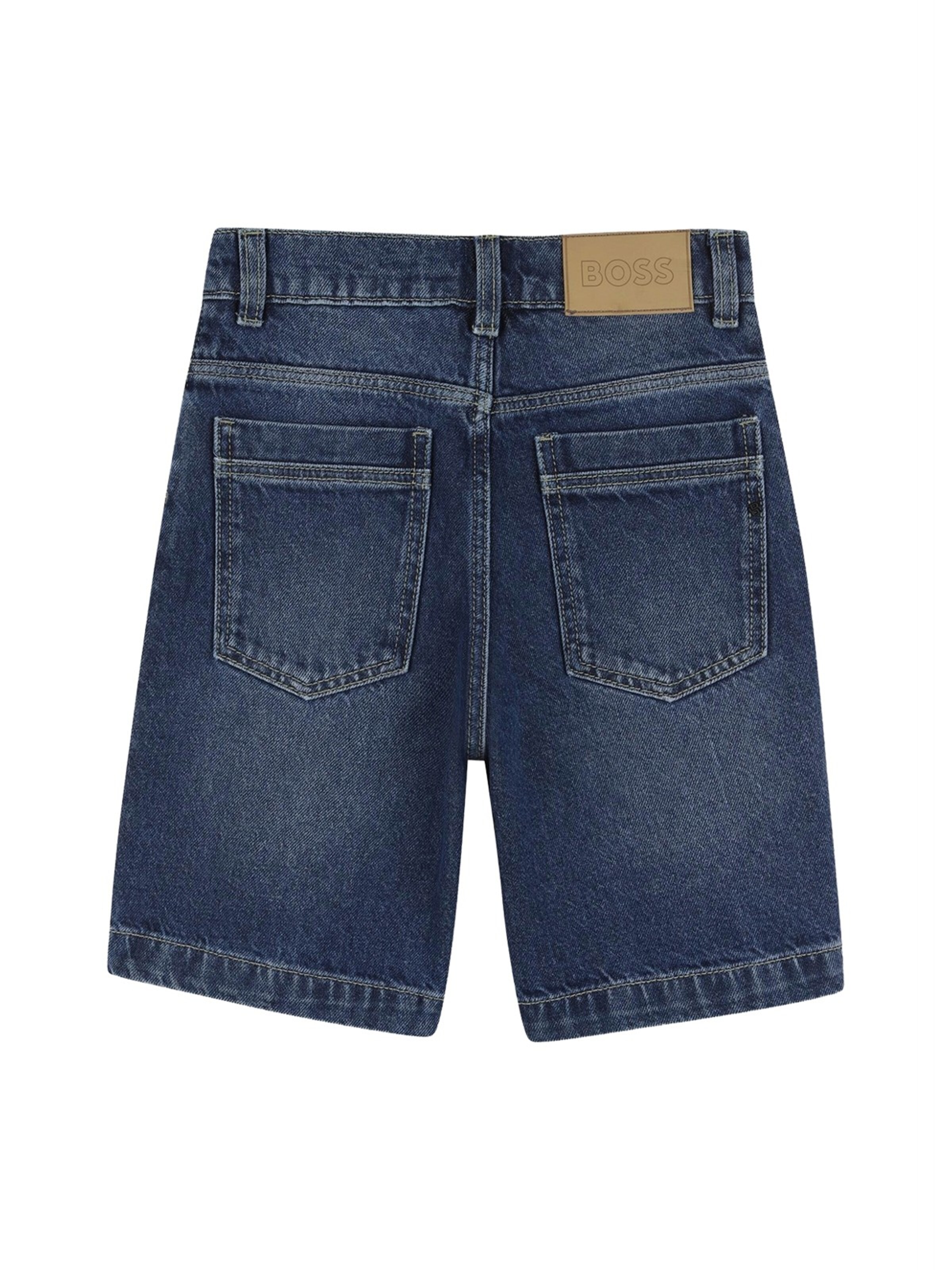 Regular Pantalon 'Bermuda denim blu per bambino' BOSS en bleu