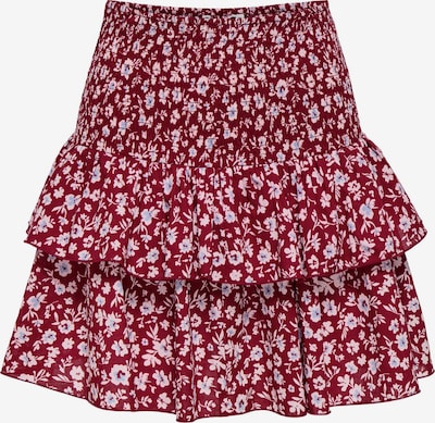 Fustă 'ONLZOEY' ONLY pe albastru deschis / roșu cranberry / alb, Vizualizare produs
