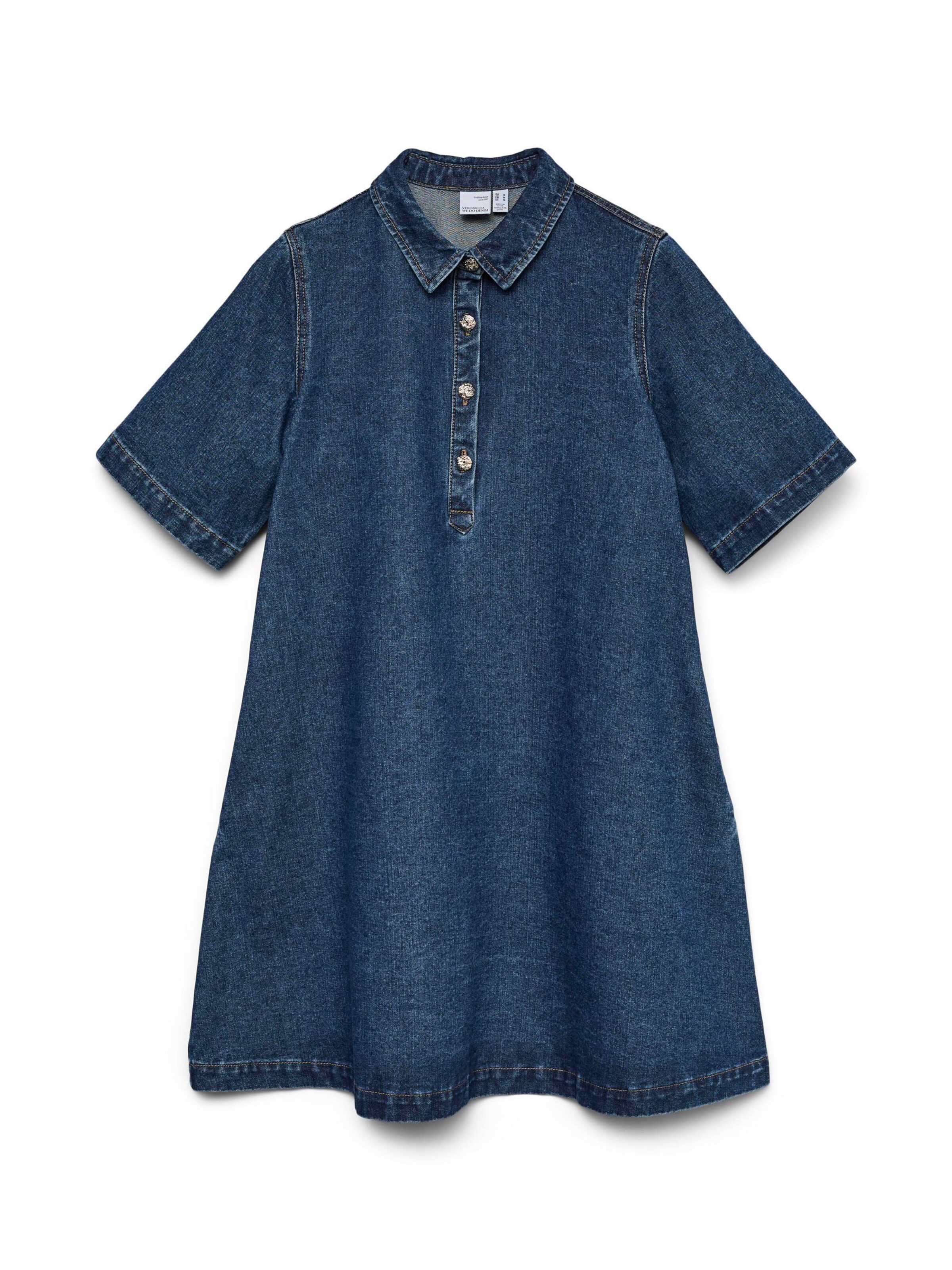 VERO MODA Kjole 'VMOcina' i blue denim, Produktvisning