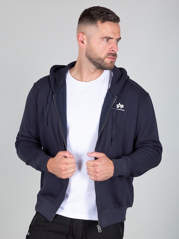 ALPHA INDUSTRIES Sweatjacke in Blau