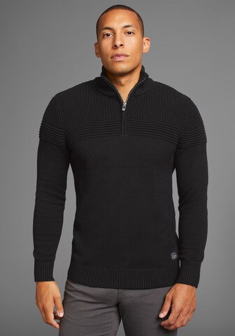 Bruno Banani LM Pullover in Schwarz: Vorderseite
