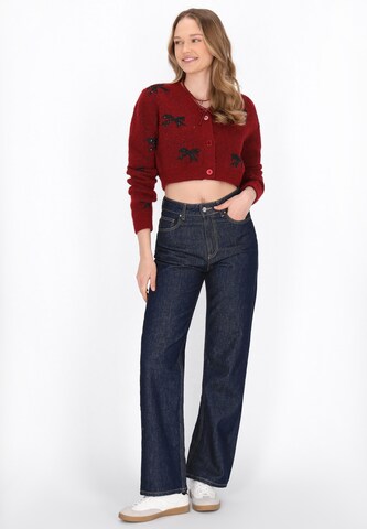 MYMO Knit cardigan in Red