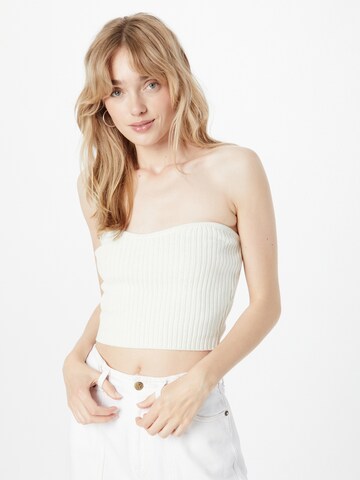 NLY by Nelly Knitted Top in White: front