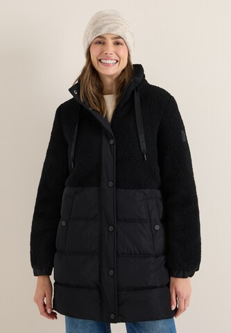 CECIL Between-Seasons Coat in Black: front