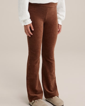 WE Fashion Flared Leggings - barna: elől