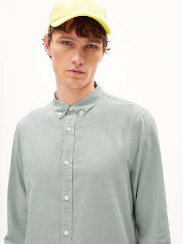 ARMEDANGELS Regular fit Button Up Shirt 'Quasa' in Green