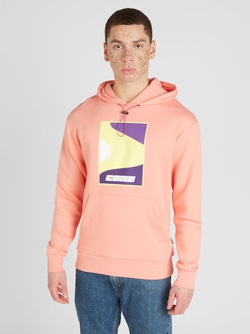 JACK & JONES Sweatshirt 'FAST' in Orange: predná strana