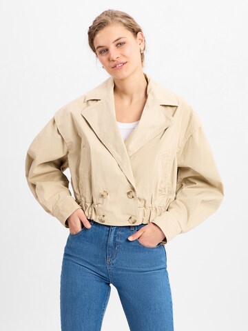 BOSS Between-Season Jacket 'Cotreni ' in Beige: front