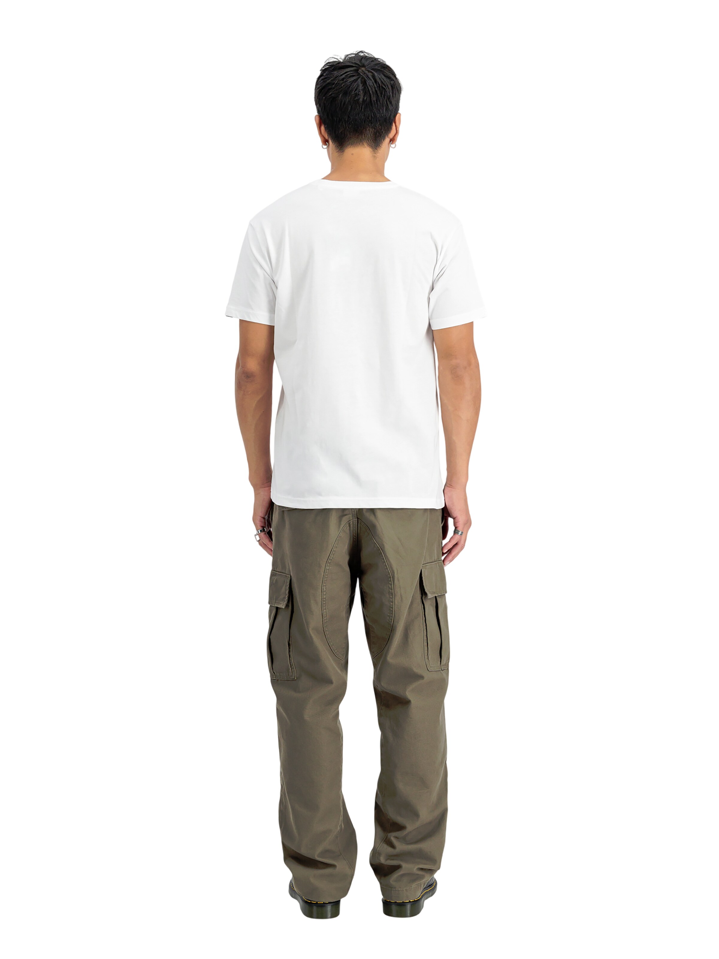 ALPHA INDUSTRIES Shirt 'Basic Small Logo'‌‌ in Weiß