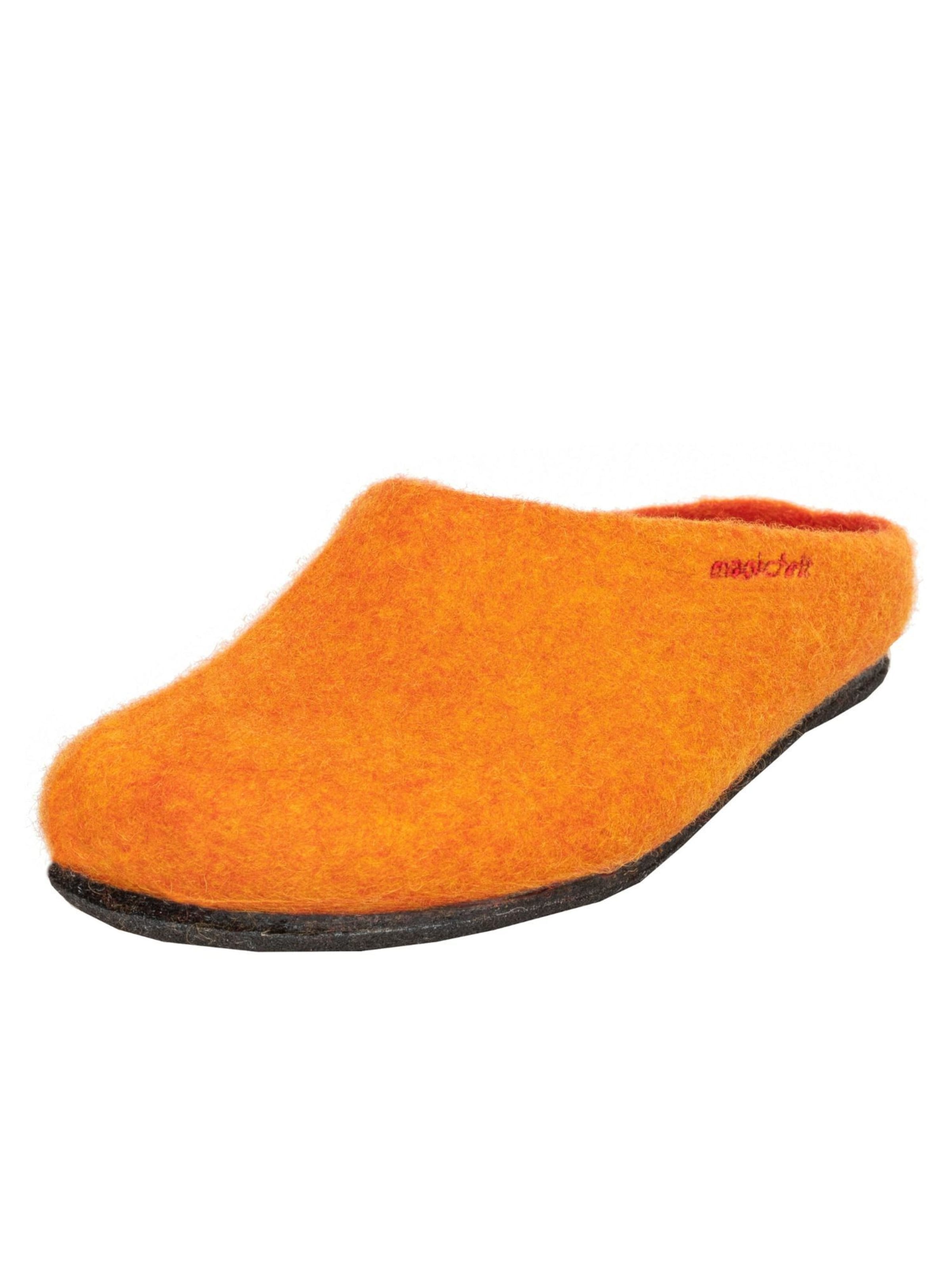 MagicFelt Hausschuh 'Magicfelt Filzpantoffel Magicfelt 709' in Orange: Vorderseite