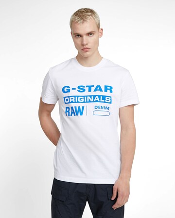 G-STAR Shirt 'Originals' in White: front