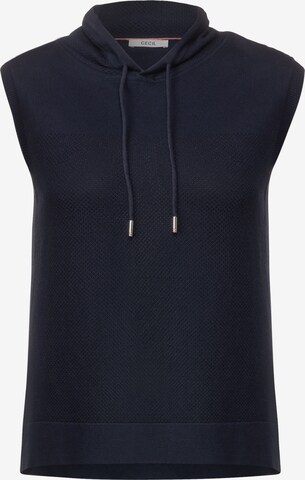CECIL Knitted Vest in Blue: front