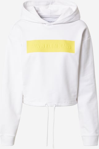 Bluză de molton 'Hero' de la Calvin Klein Jeans pe alb: față