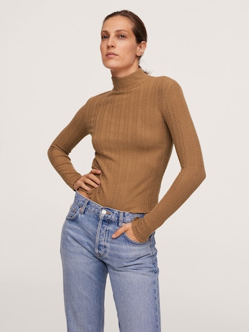 MANGO Pullover 'FIGA' in Braun: predná strana