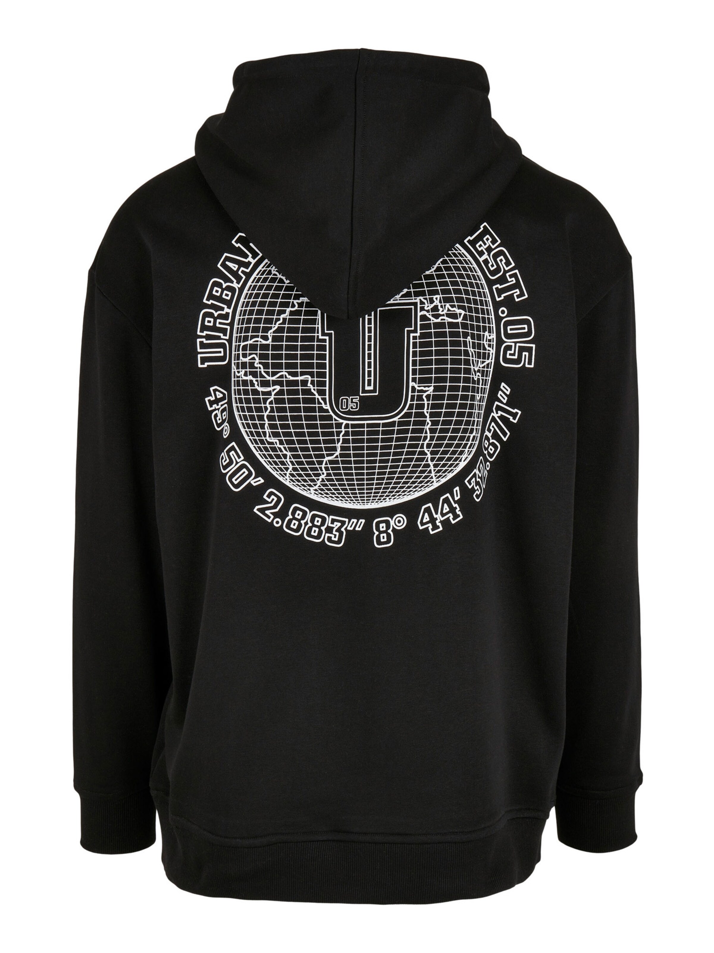 Urban Classics Свитшот 'Globetrotter' в Черный