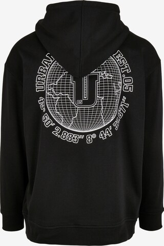 Urban Classics Sweatshirt 'Globetrotter' in Zwart