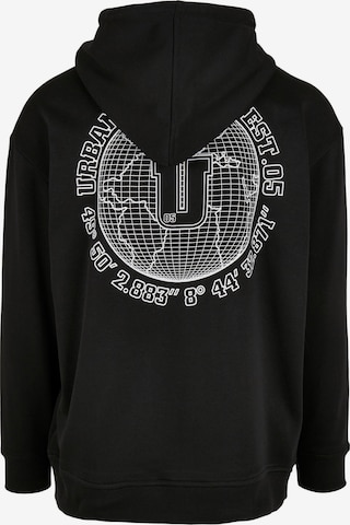 Urban Classics Sweatshirt 'Globetrotter' i svart