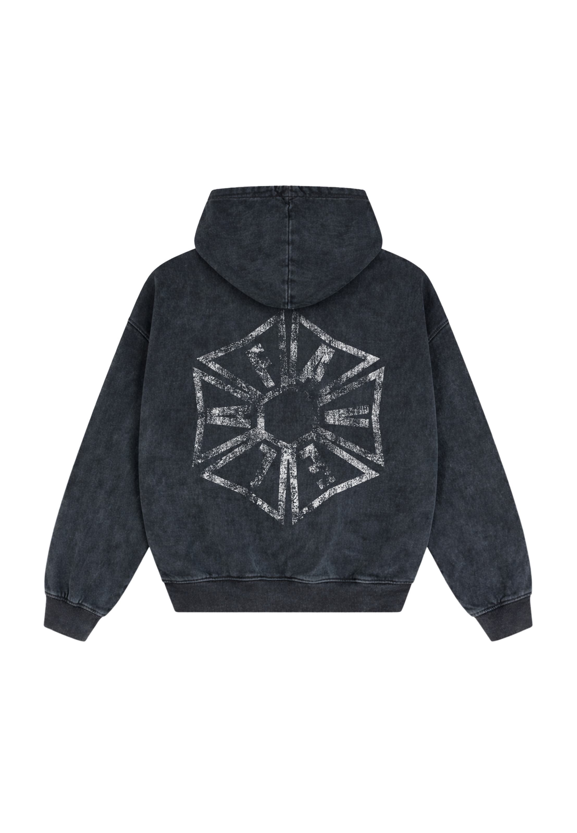 FAVELA Sweatshirt 'Hexagon' in Schwarz