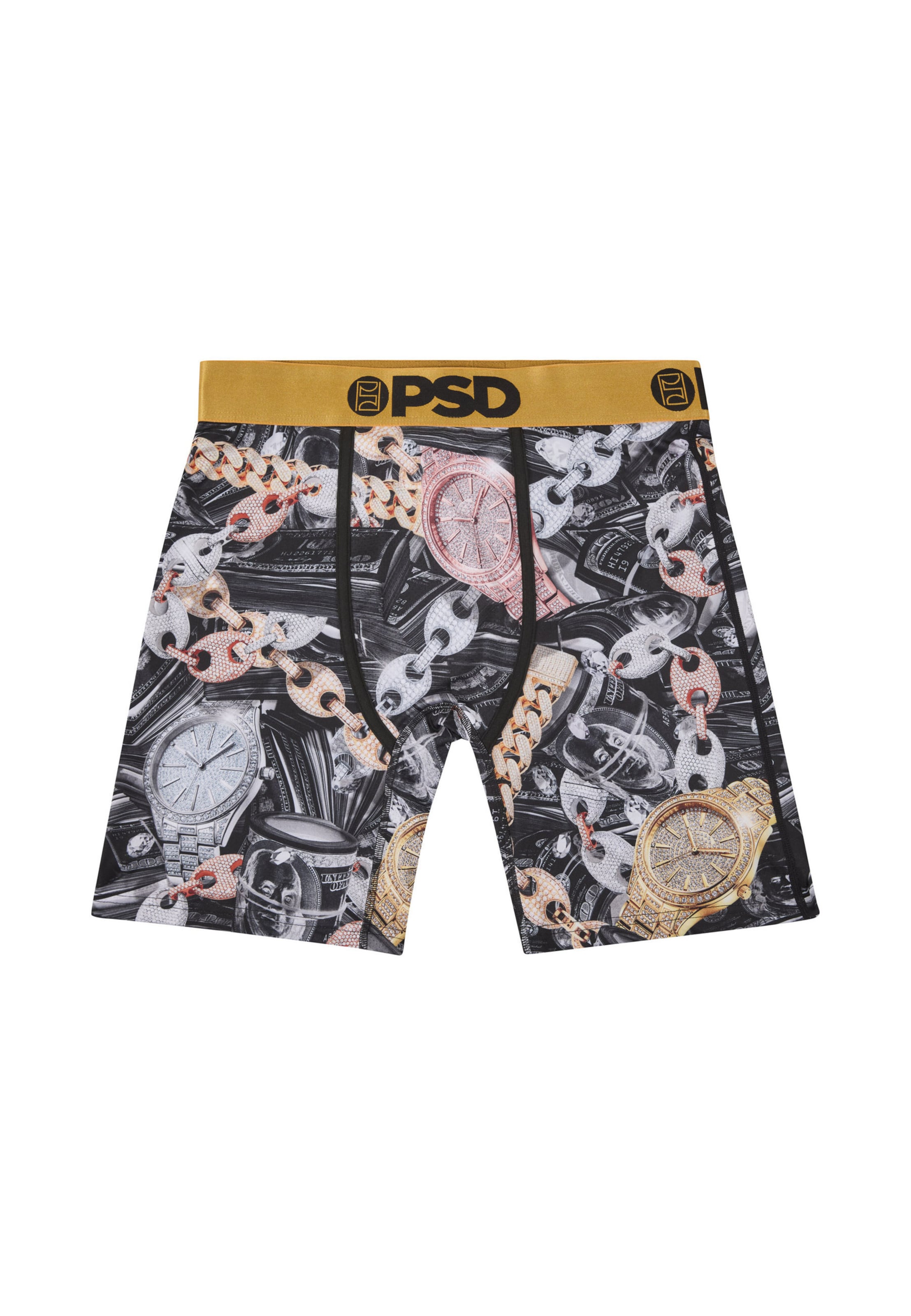 PSD Boxershorts 'Money Time' in Zwart: voorkant
