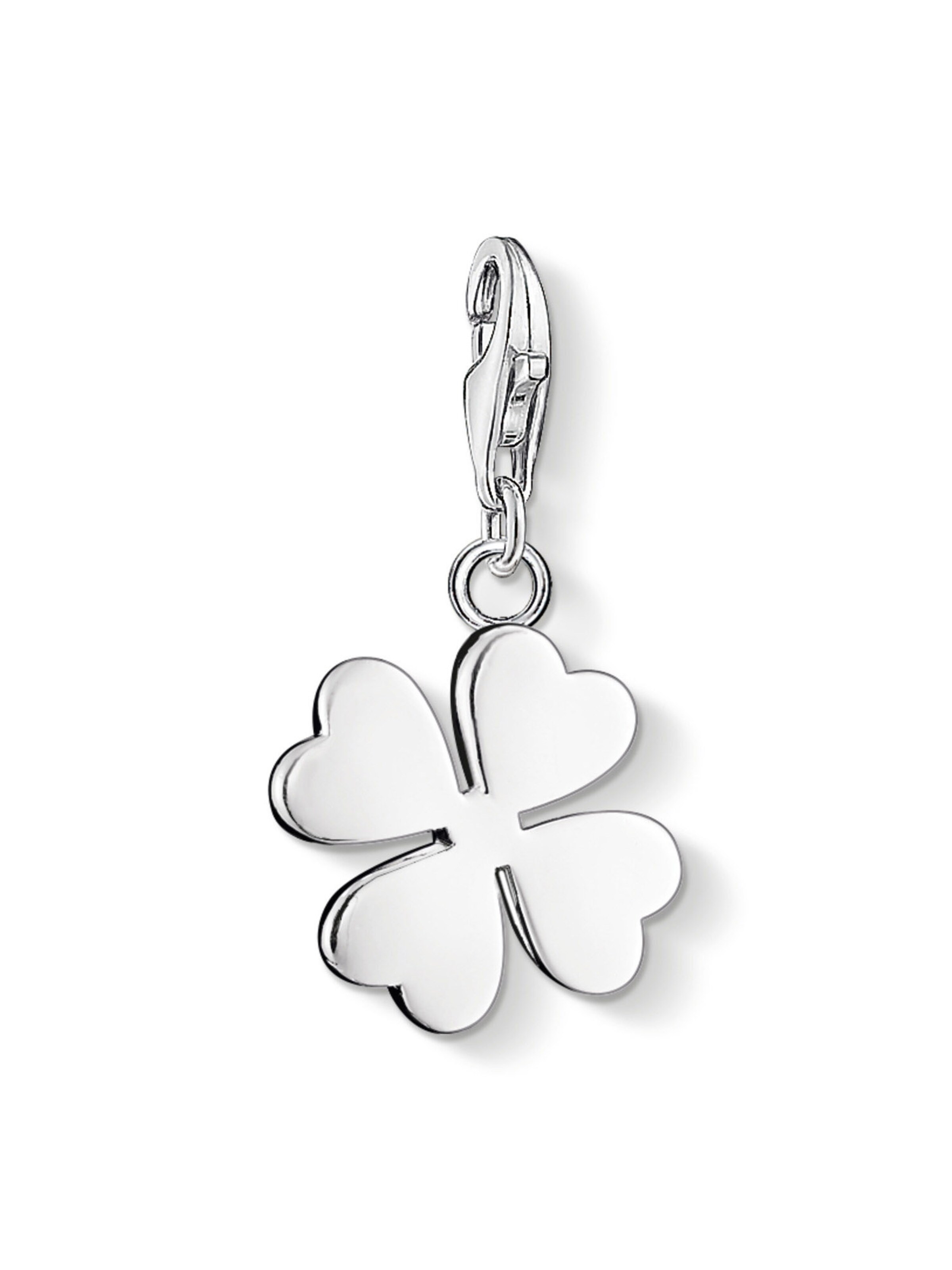 Thomas Sabo Charm-Anhänger 'Kleeblatt' in Silber: Vorderseite