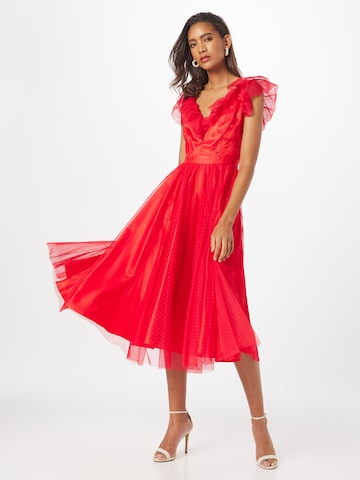 SWING - Vestido de gala en rojo: frente