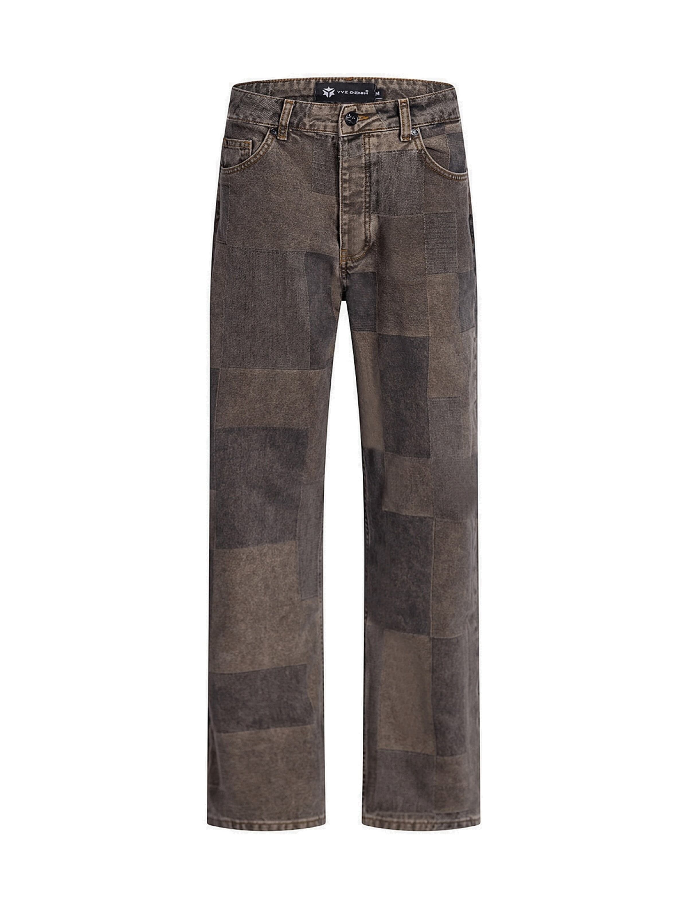 YVZ Denim Baggy Jeans 'Saturn' in Brown: front