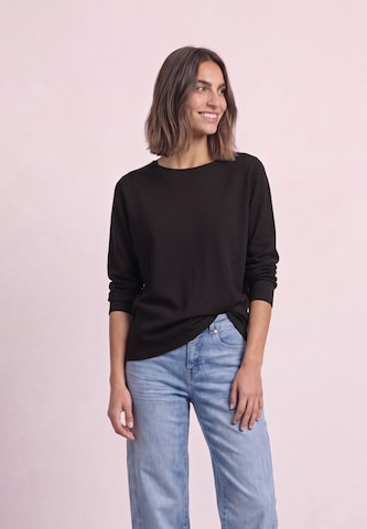 STREET ONE Dolman Pullover mit Boat Neck in Braun: Vorderseite
