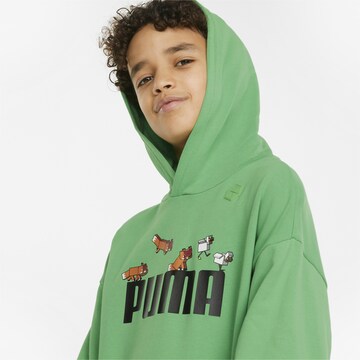 Bluză de molton 'Minekraft' de la PUMA pe verde