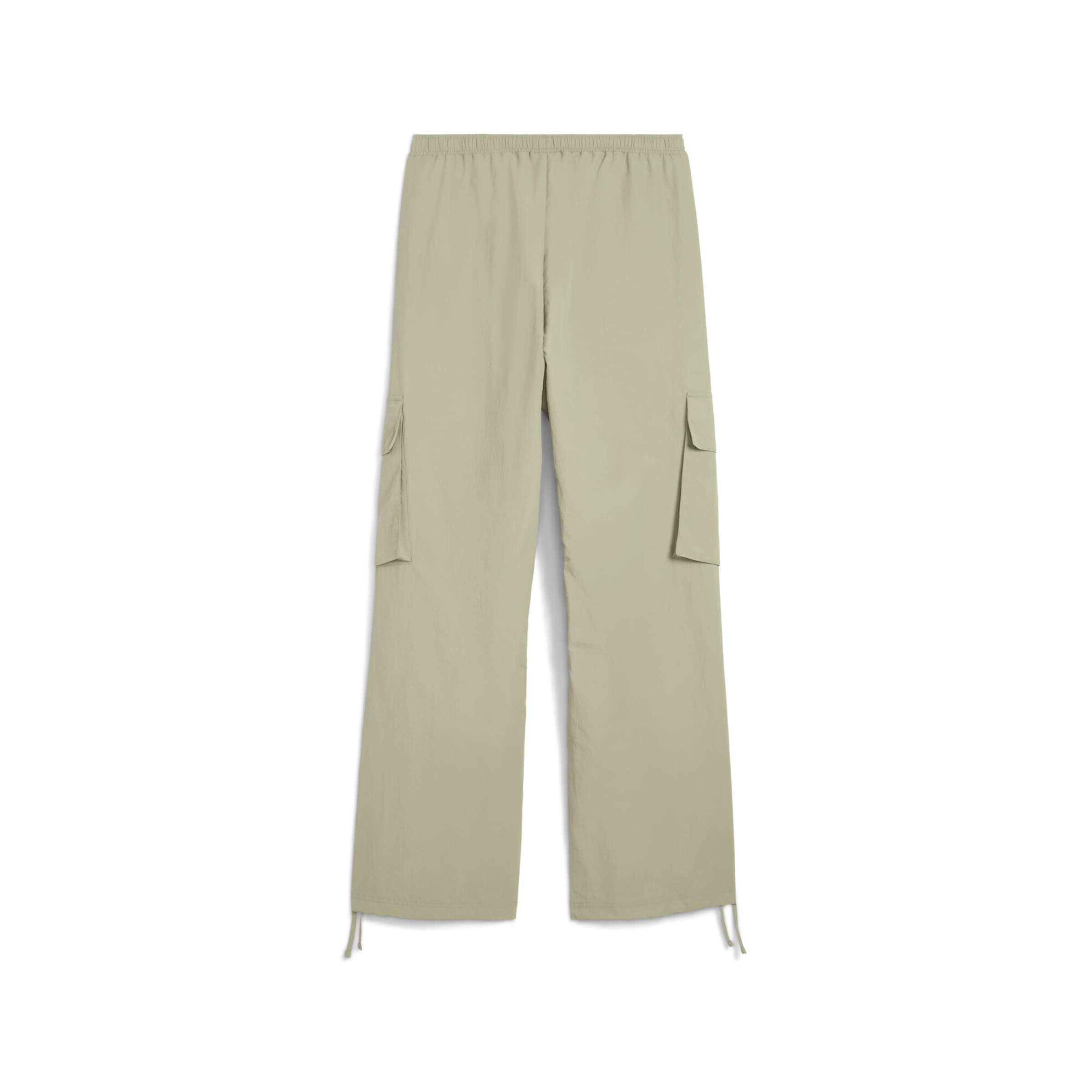 PUMA Wide leg Cargobroek 'Ess' in Groen