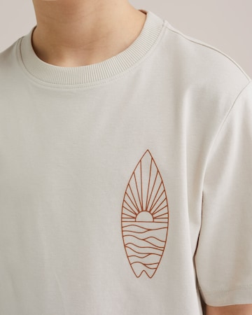 T-Shirt WE Fashion en beige
