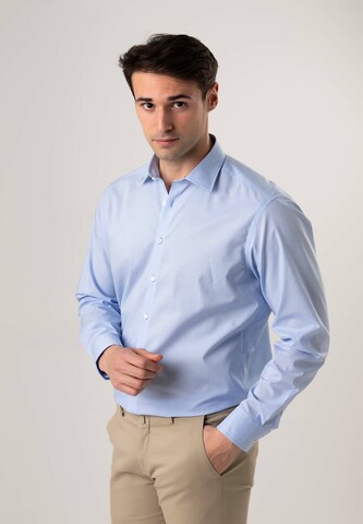 Black Label Shirt Regular Fit Businesshemd 'KENT' in Blau