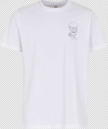 Maglietta 'Skull One Line' di Mister Tee in bianco: frontale