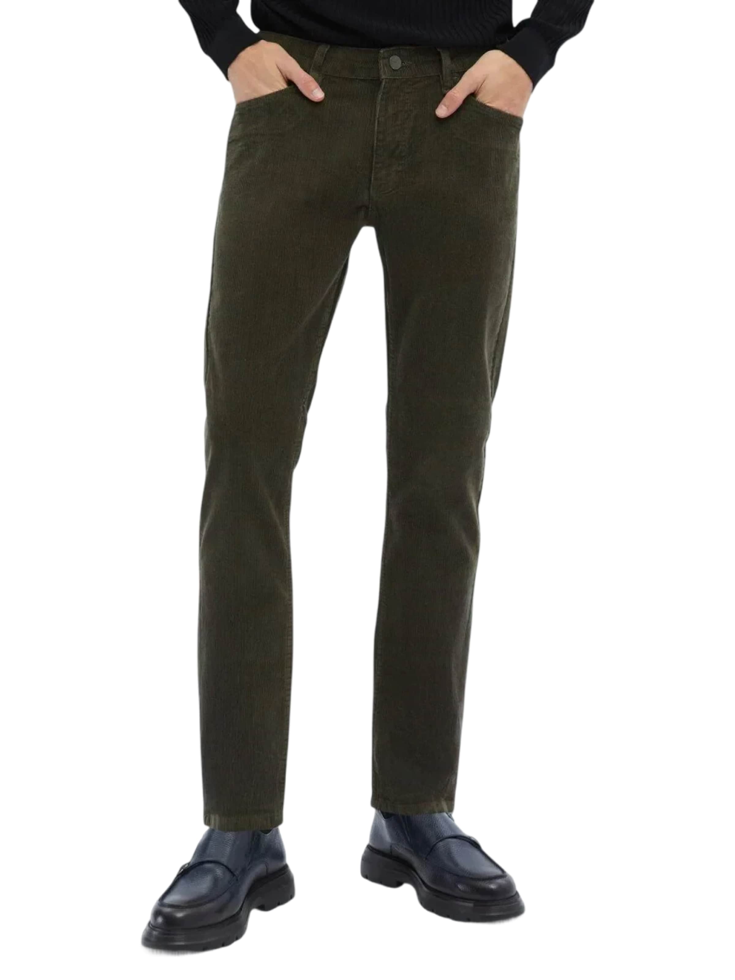 KİP Slimfit Broek in Groen: voorkant