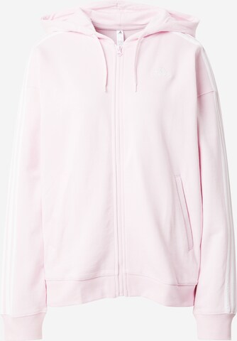 Giacca di felpa sportiva 'Essentials 3-Stripes French Terry ' di ADIDAS SPORTSWEAR in rosa: frontale