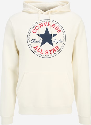 CONVERSE Sweatshirt 'Go-To All Star' i vit: framsida