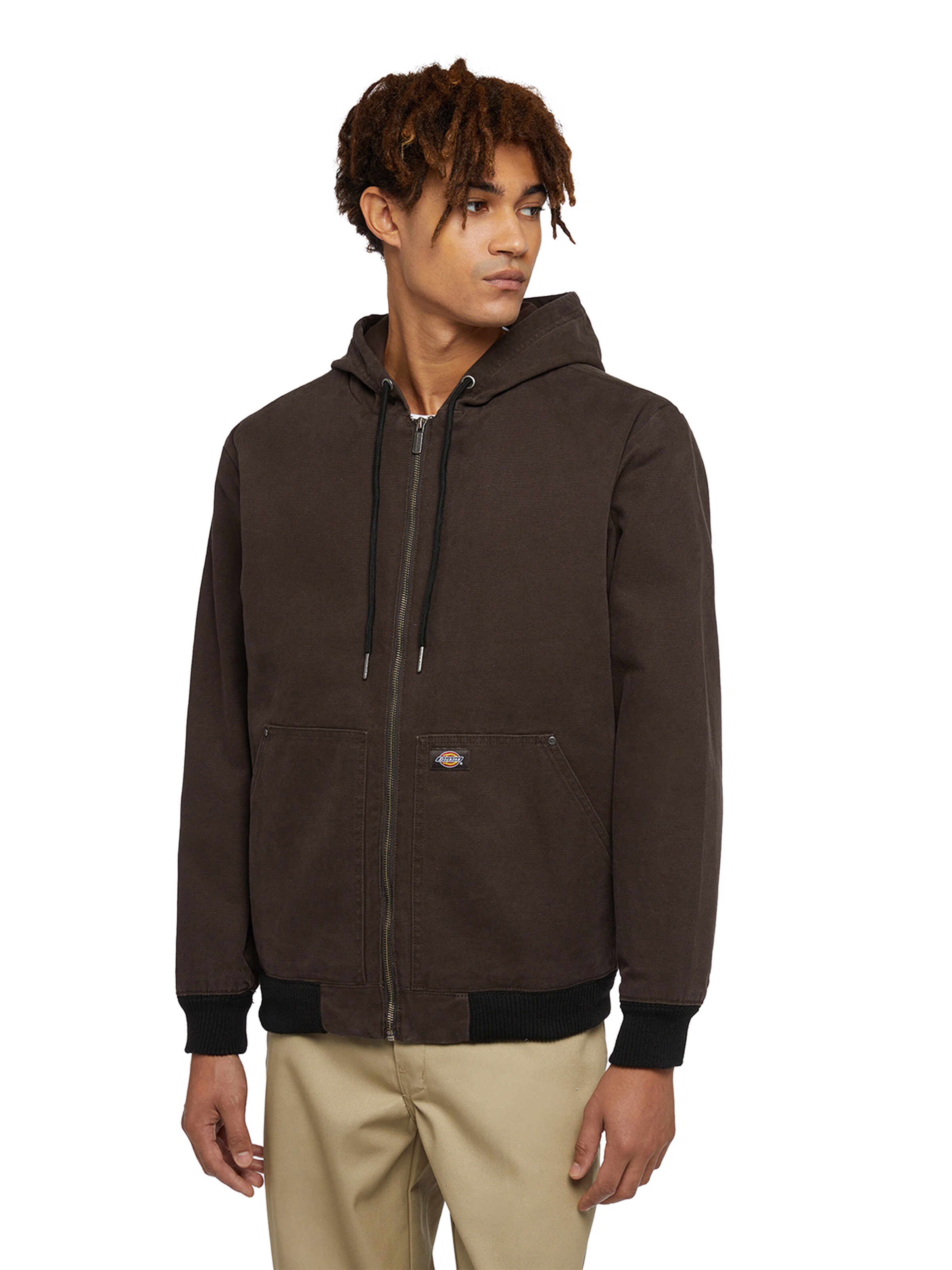 DICKIES Overgangsjakke 'DICKIES' i brun: forside