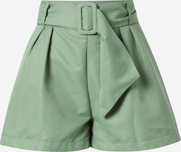 Loosefit Pantaloni con pieghe di Trendyol in verde: frontale