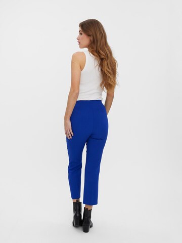 VERO MODA Regular Trousers with creases 'Sandy' in Blue